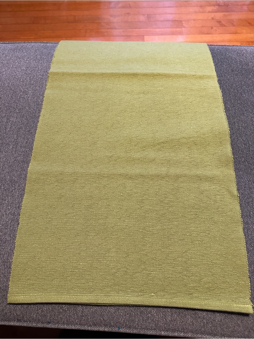 Army Green Woven Knit Table Runner - 100% Cotton (68 Inches)